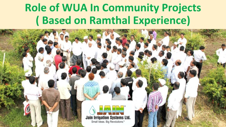 role of wua in community projects based