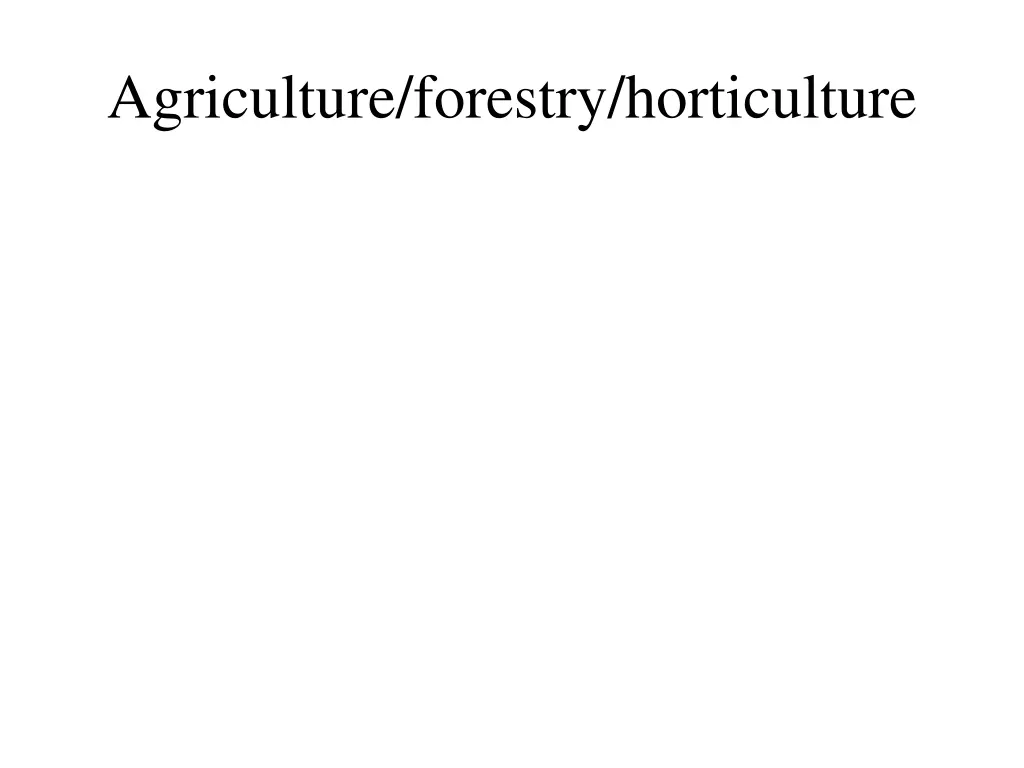 agriculture forestry horticulture