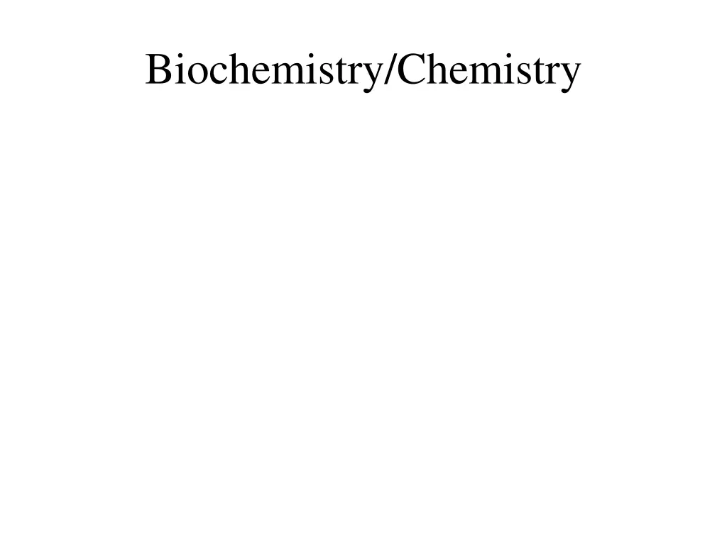 biochemistry chemistry