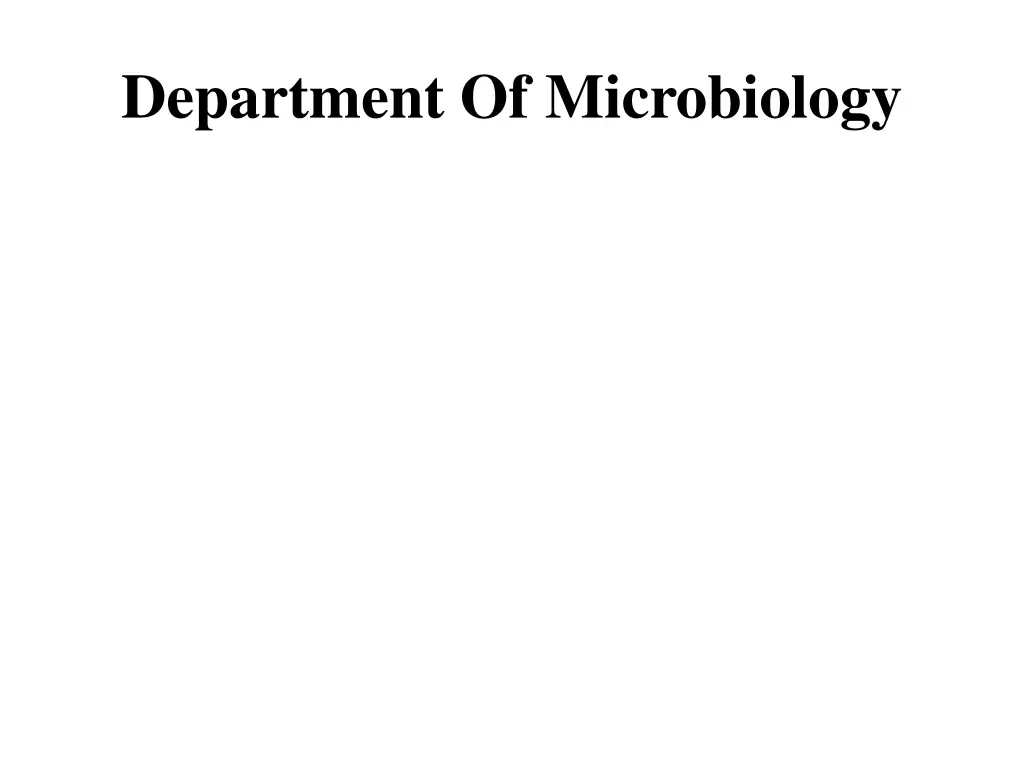 department of microbiology