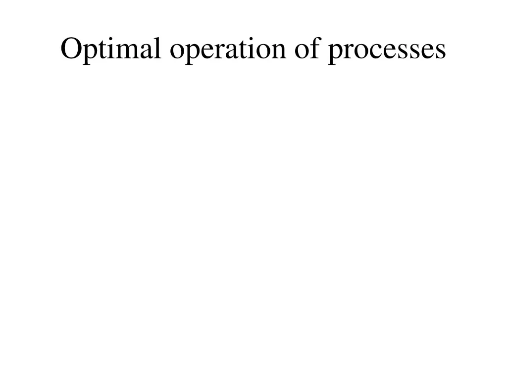 optimal operation of processes