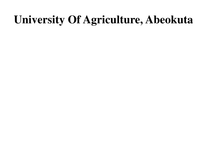 university of agriculture abeokuta