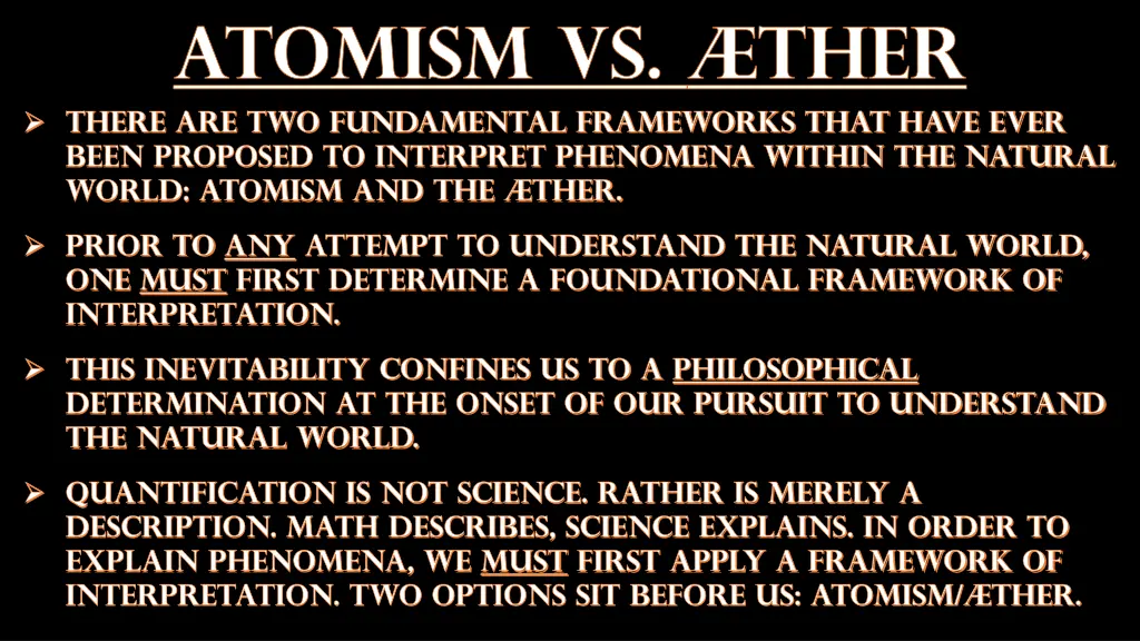 atomism vs ther