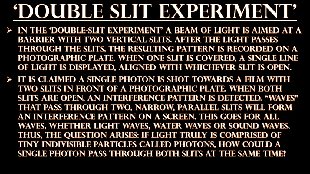 double slit experiment