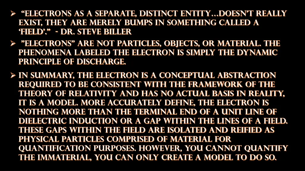 electrons as a separate distinct entity doesn