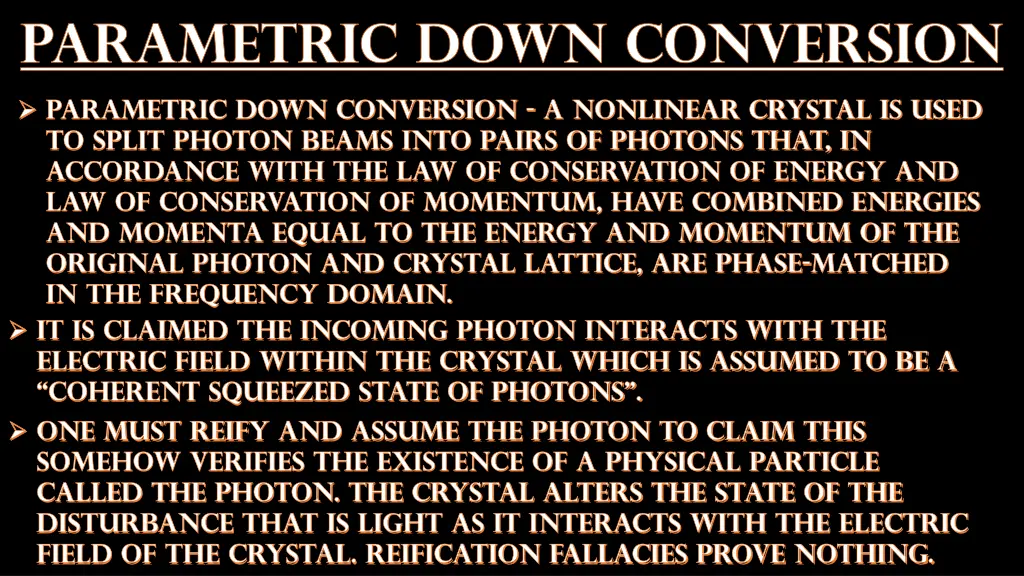 parametric down conversion