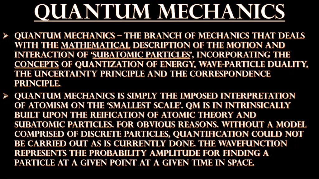 quantum mechanics