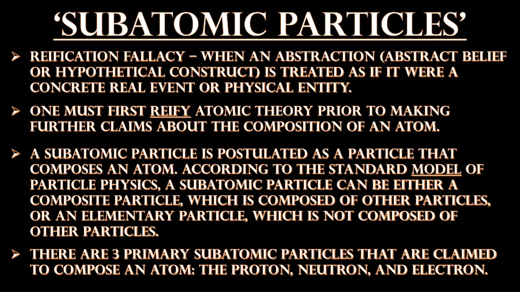 subatomic particles