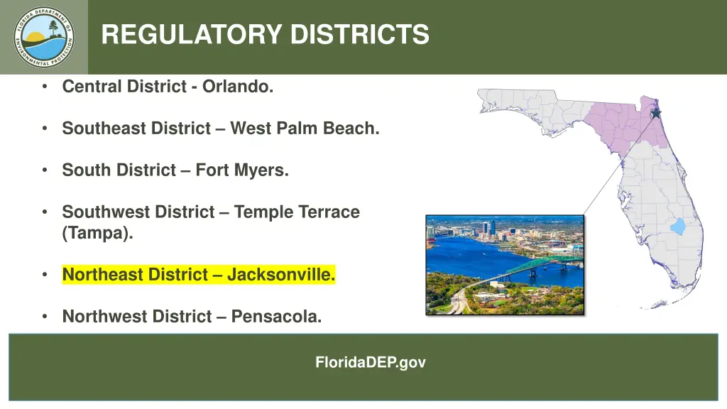 regulatory districts