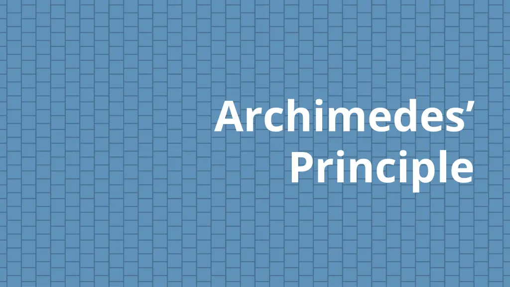 archimedes principle