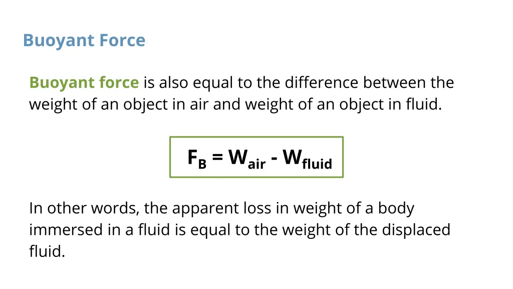 buoyant force