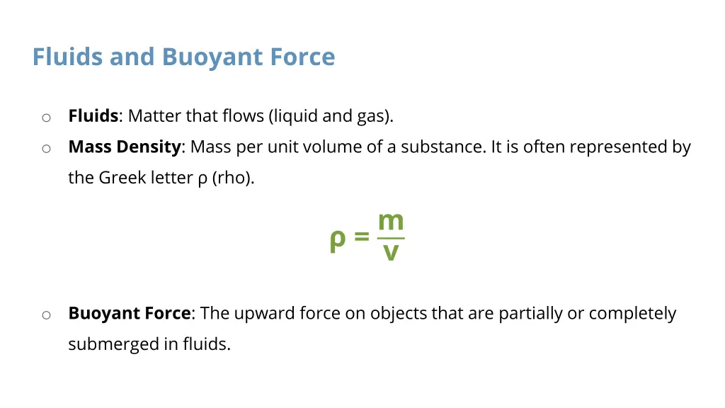 fluids and buoyant force