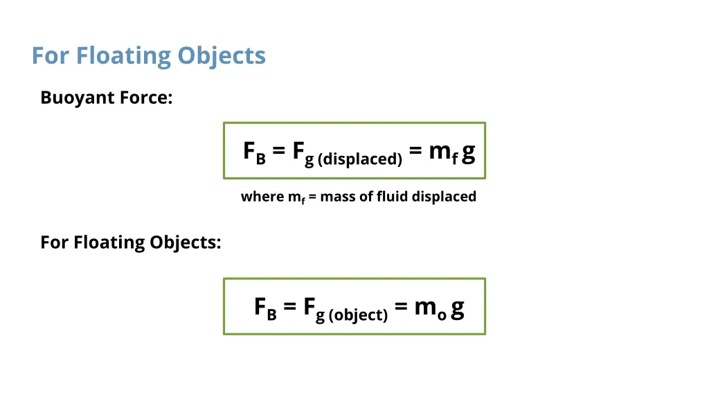 for floating objects