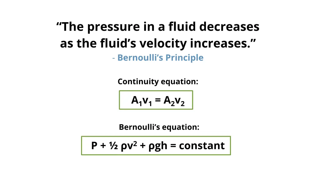 the pressure in a fluid decreases as the fluid