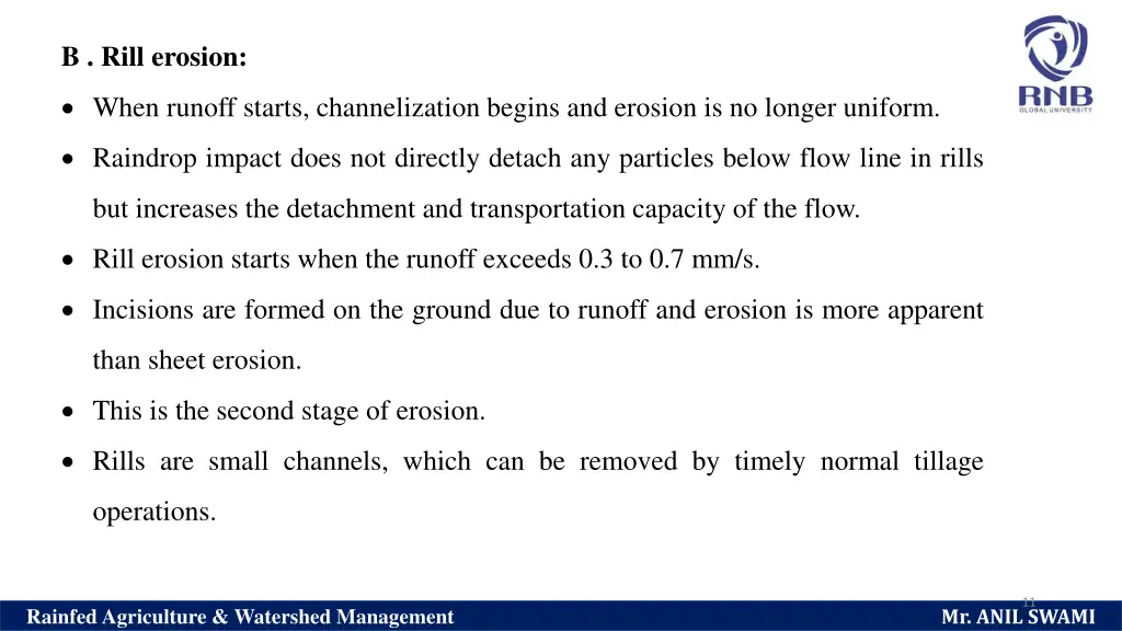 b rill erosion