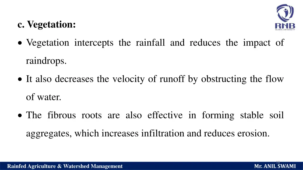 c vegetation