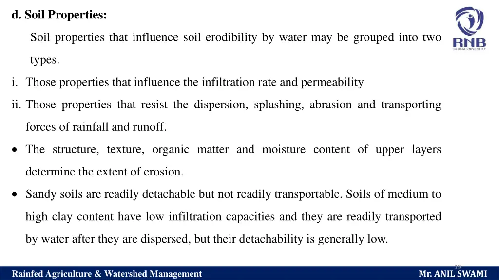 d soil properties