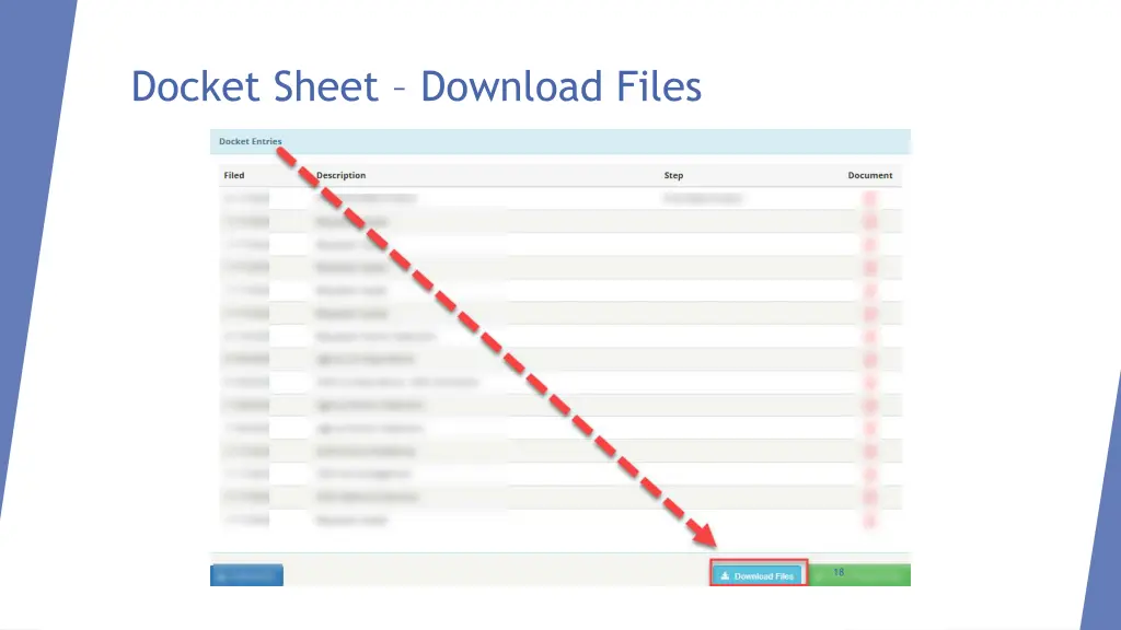 docket sheet download files