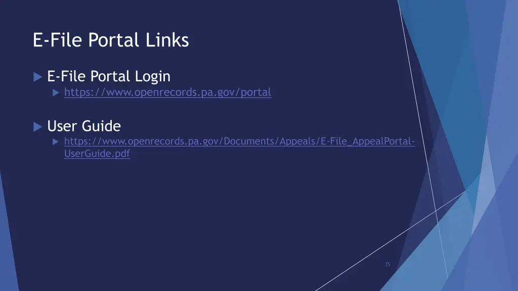 e file portal links