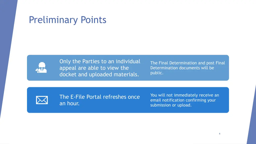 preliminary points