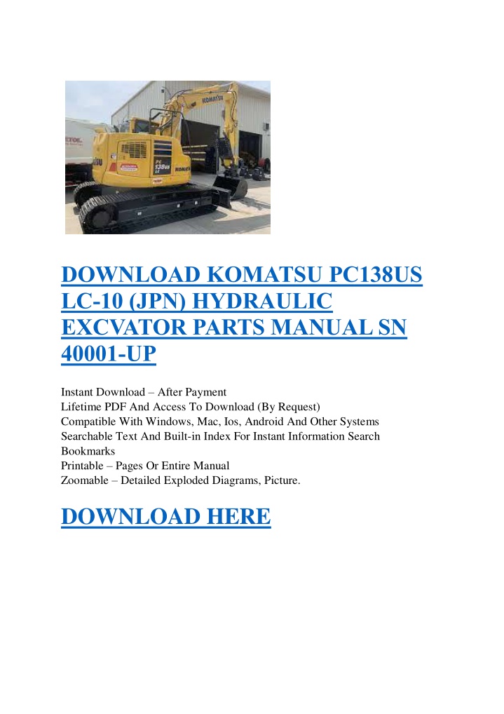 download komatsu pc138us lc 10 jpn hydraulic