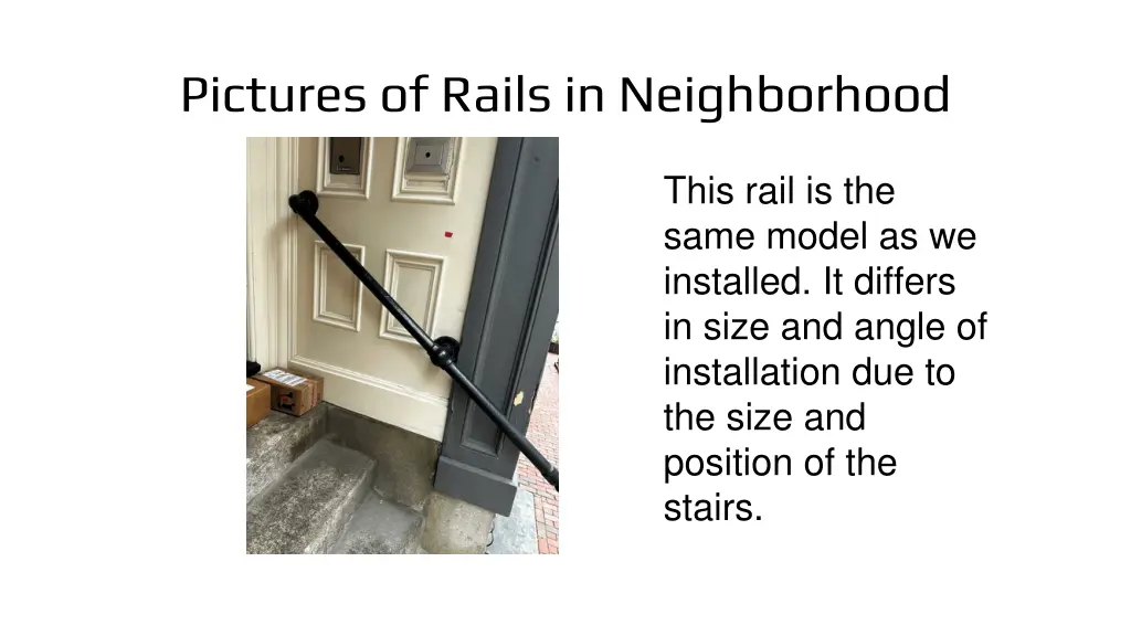 pictures of rails in neighborhood