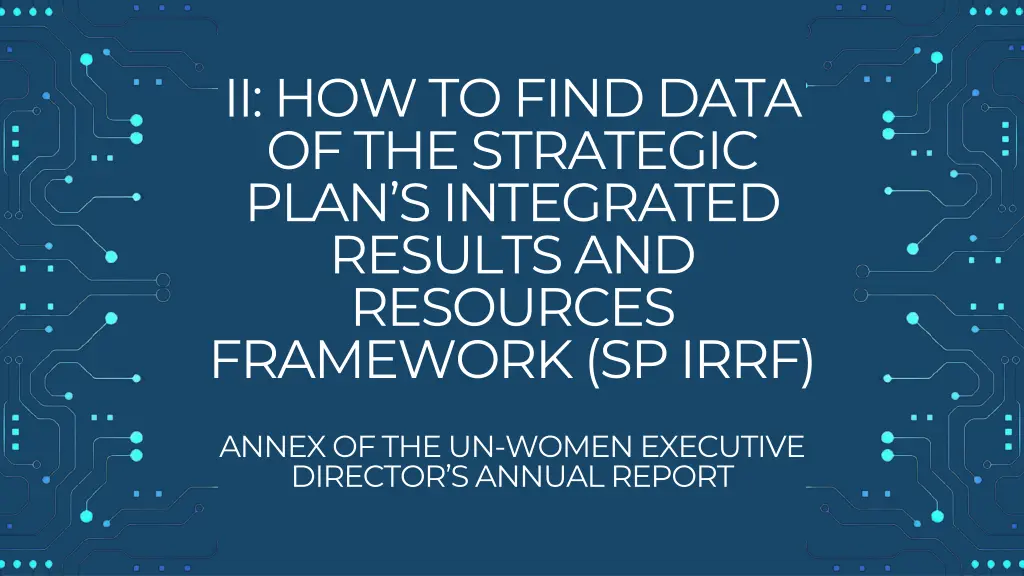 ii how to find data of the strategic plan