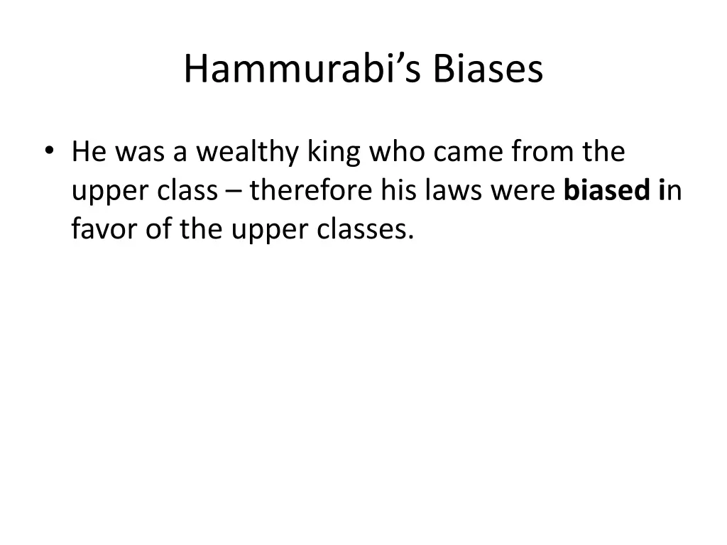 hammurabi s biases