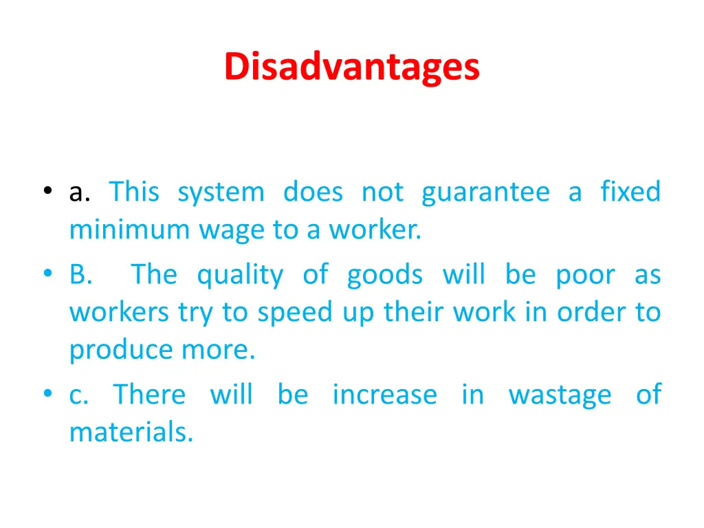 disadvantages 2