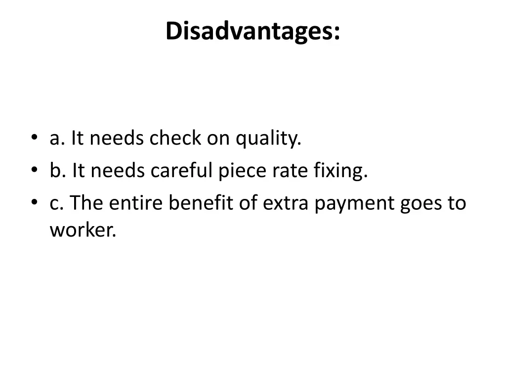 disadvantages 3