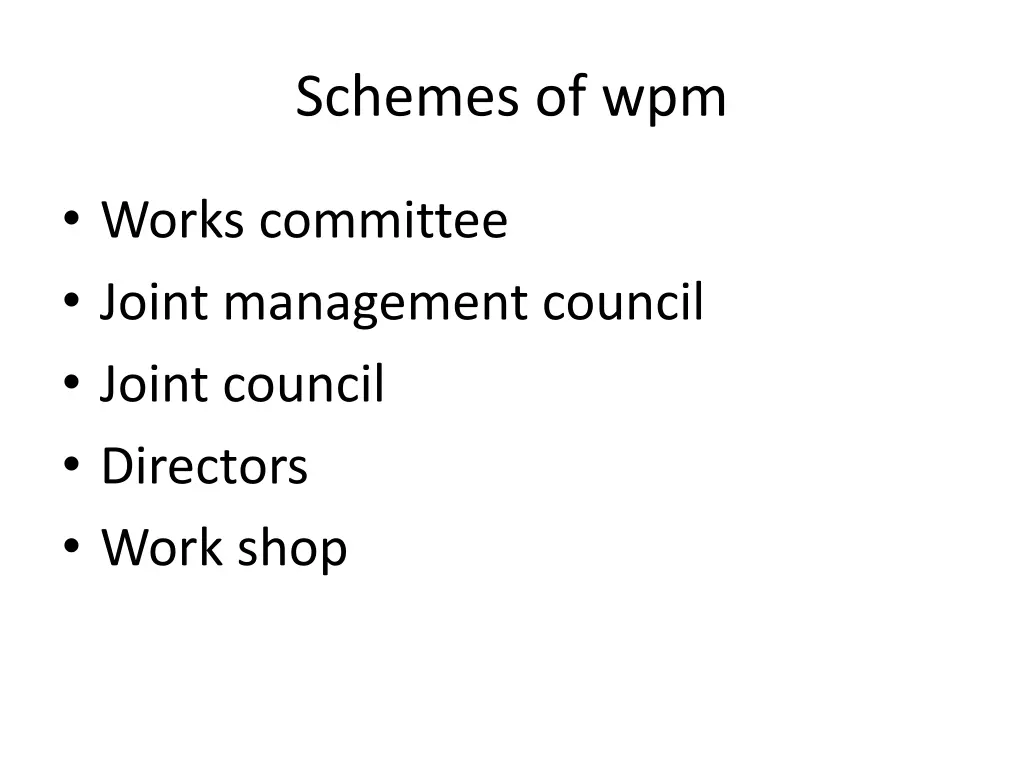 schemes of wpm