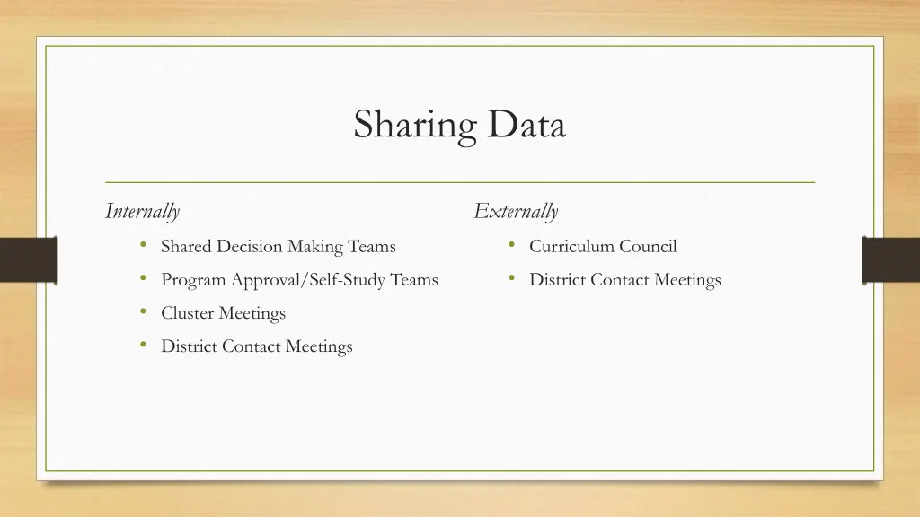 sharing data