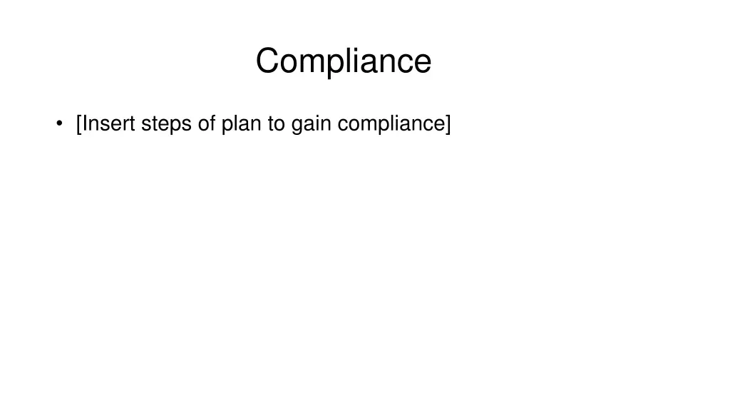 compliance