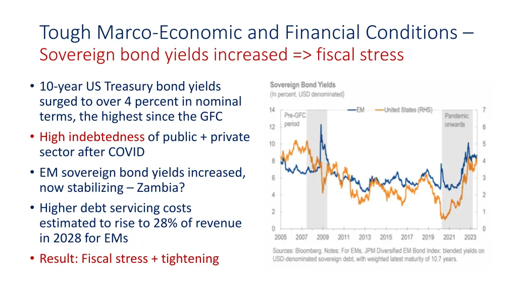 tough marco economic and financial conditions