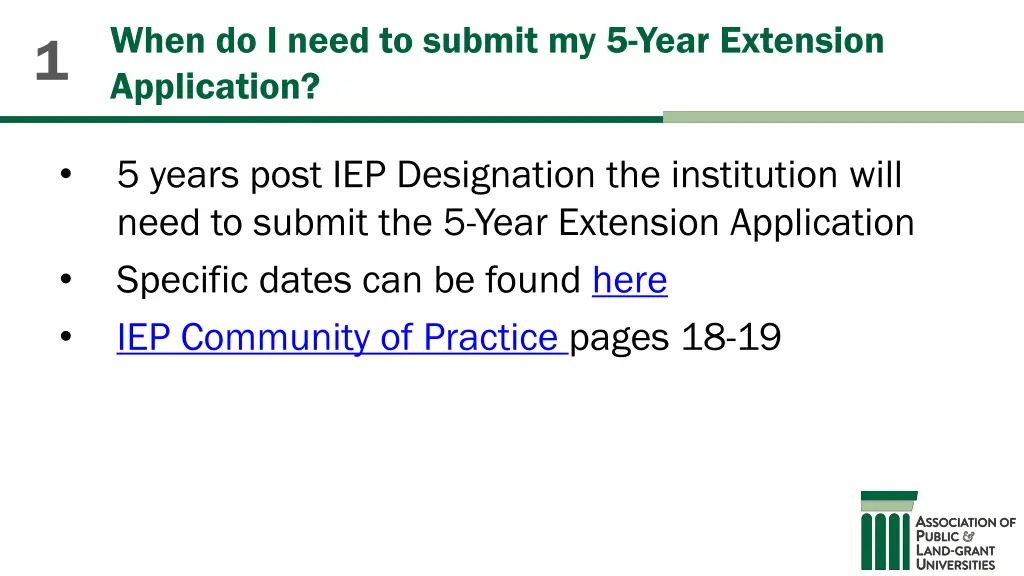 when do i need to submit my 5 year extension