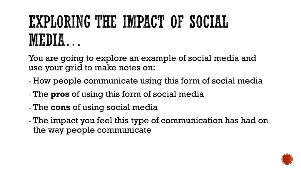 exploring the impact of social media