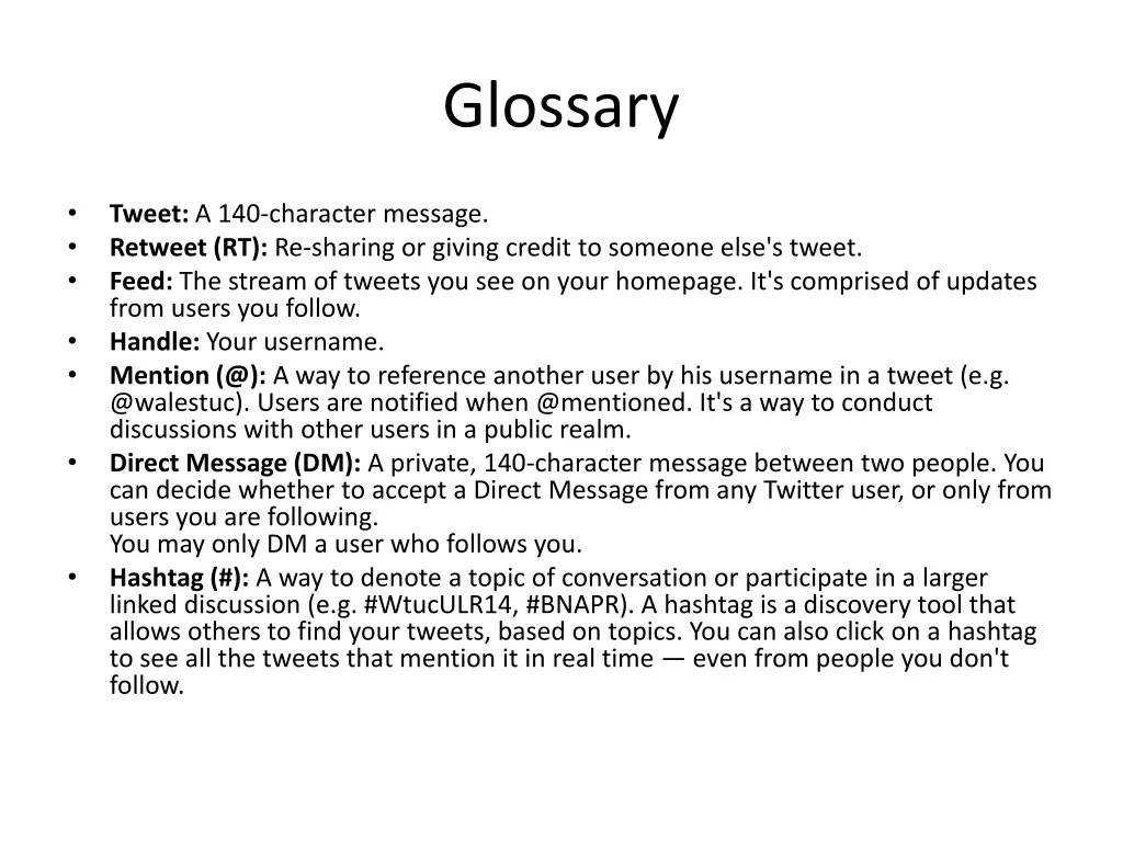 glossary