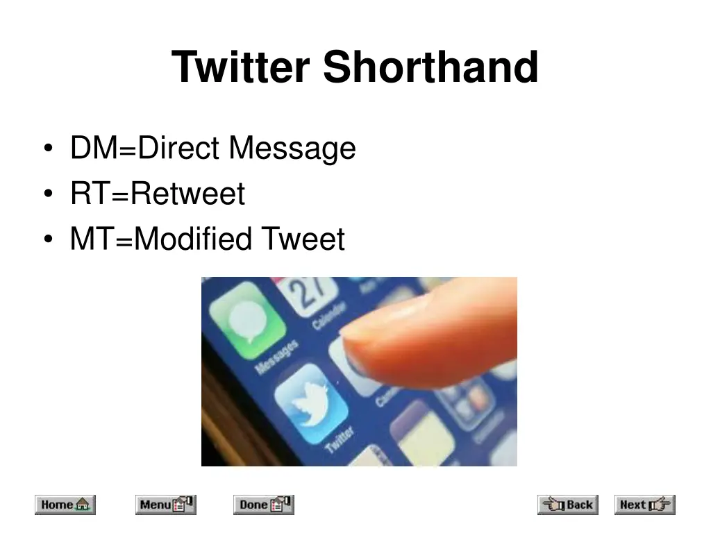 twitter shorthand