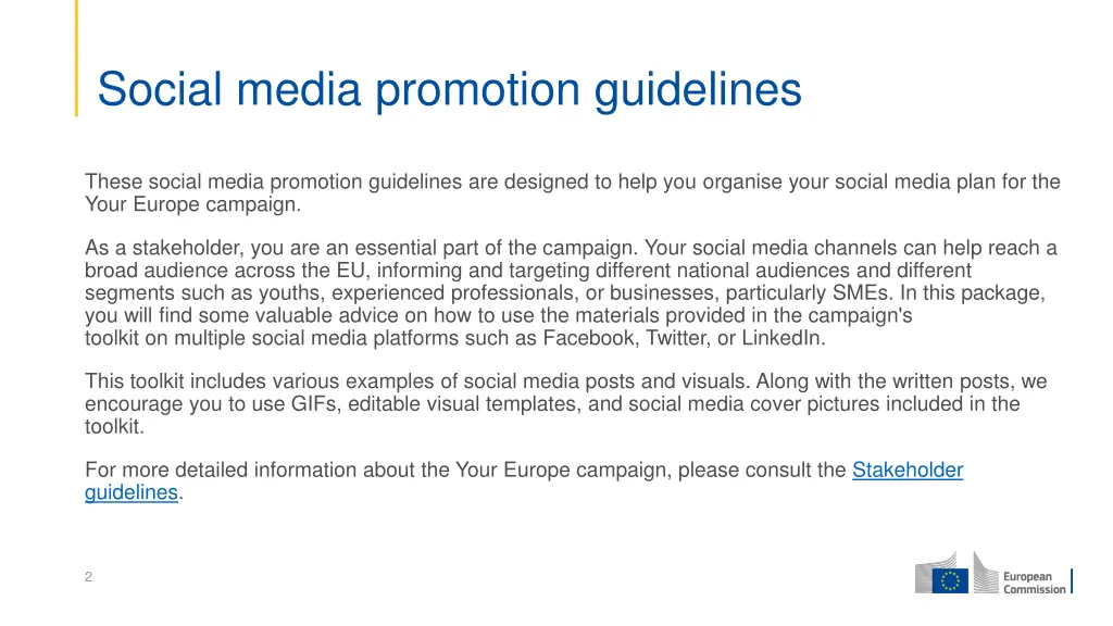 social media promotion guidelines