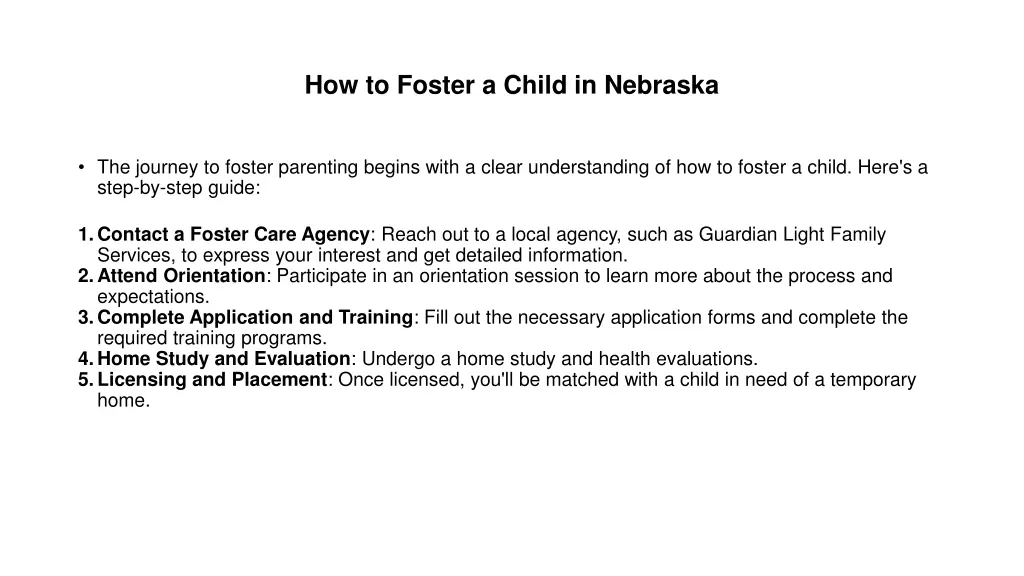 how to foster a child in nebraska