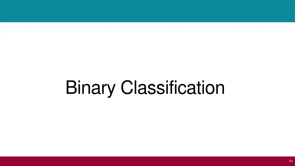 binary classification