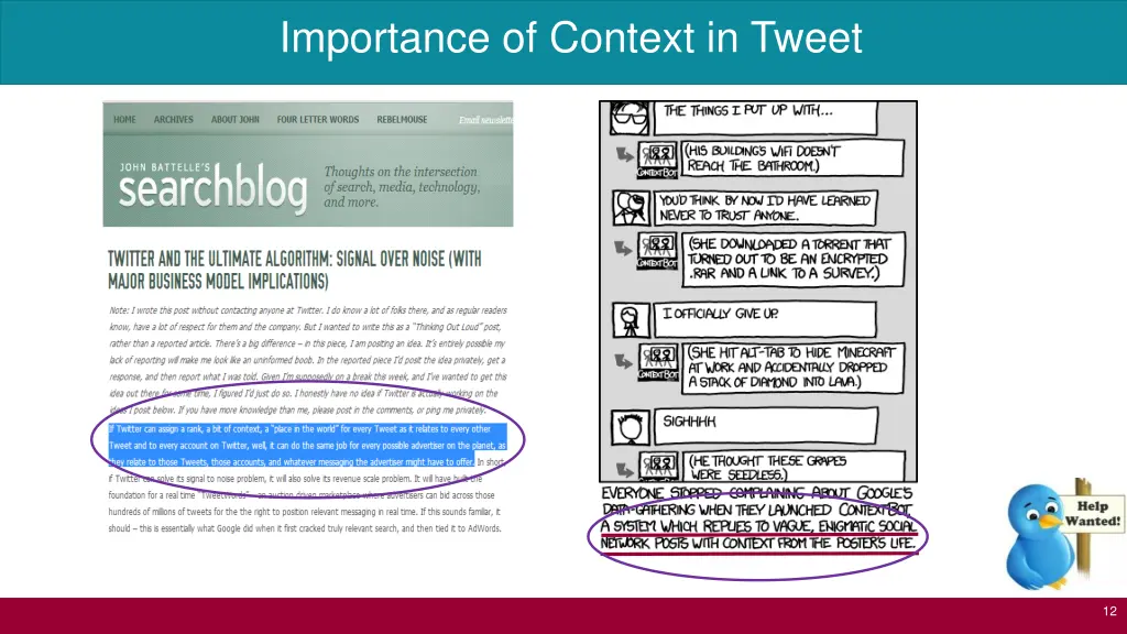 importance of context in tweet