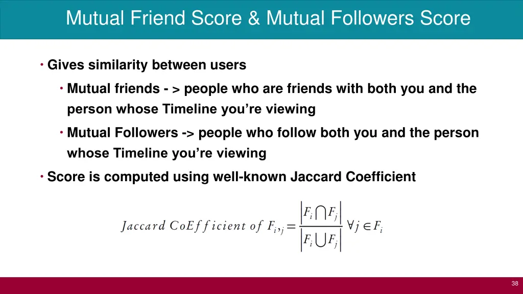 mutual friend score mutual followers score