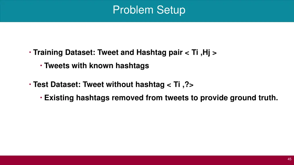 problem setup