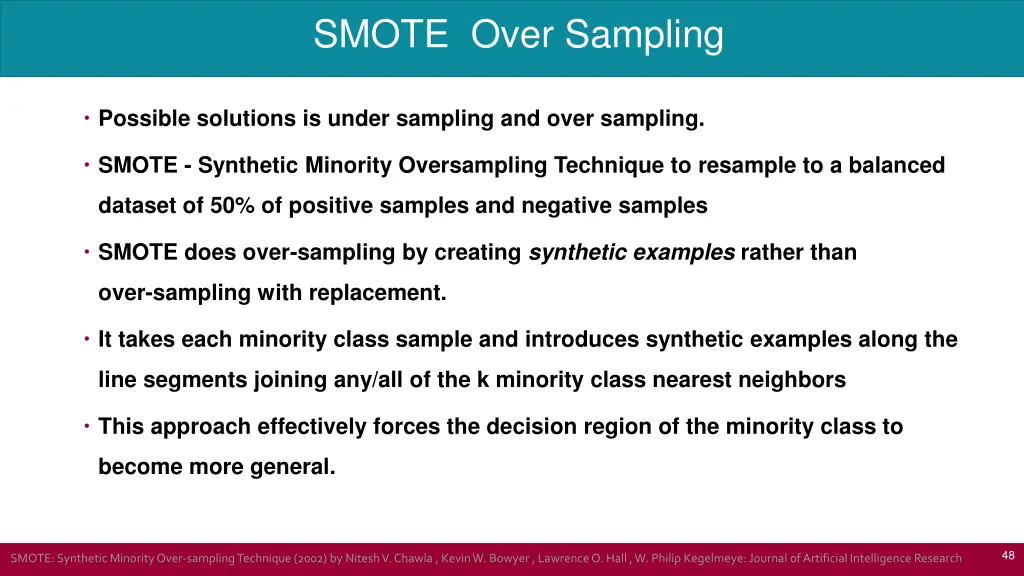 smote over sampling