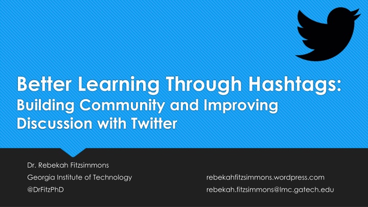 better learning through hashtags building