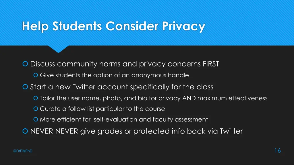 help students consider privacy