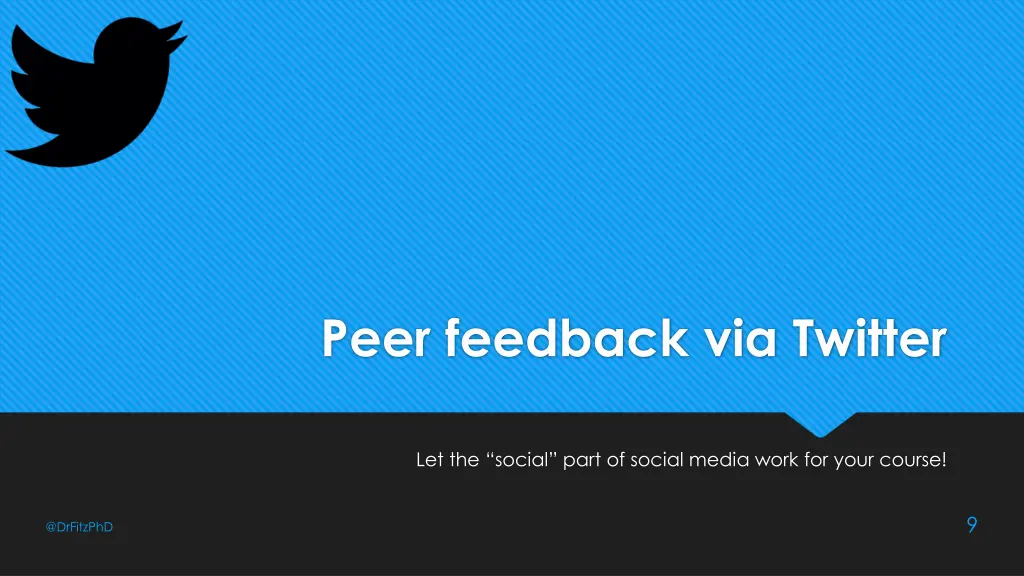 peer feedback via twitter