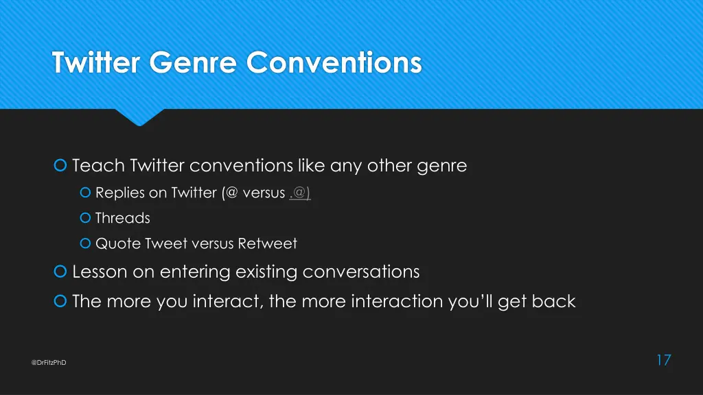 twitter genre conventions