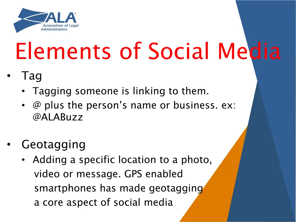 elements of social media tag tagging someone